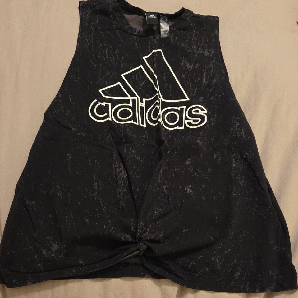 *4/$15 Deal Adidas Black and White Logo Tank